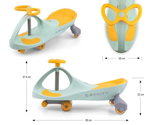 Milly Mally Jeździk Grawitacyjny Gravity Lime Yellow Milly Mally Jeździk Grawitacyjny Gravity Lime Yellow
