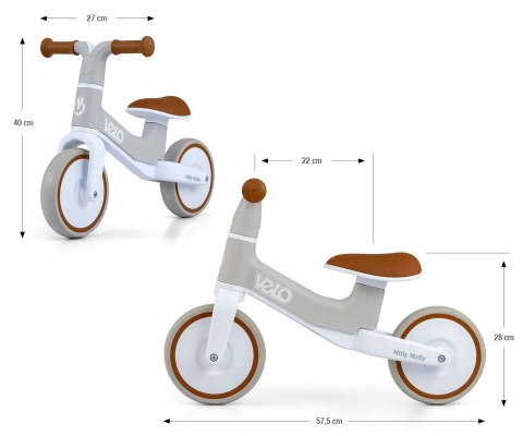 Milly Mally Rowerek Biegowy Velo Brown Milly Mally Rowerek Biegowy Velo Brown