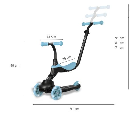Qplay Hulajnoga Sema Evo 3w1 Sky Blue Qplay Hulajnoga Sema Evo 3w1 Sky Blue