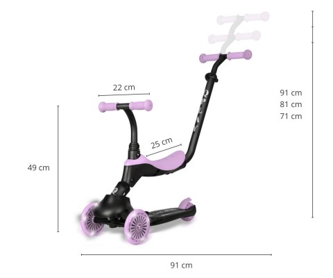 Qplay Hulajnoga Sema Evo 3w1 Violet Qplay Hulajnoga Sema Evo 3w1 Violet