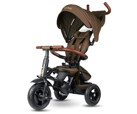 Qplay Rowerek Trójkołowy Rito Deluxe Rubber Brown Qplay Rowerek Trójkołowy Rito Deluxe Rubber Brown