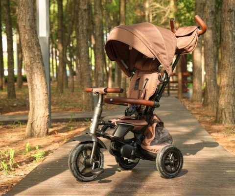Qplay Rowerek Trójkołowy Rito Deluxe Rubber Brown Qplay Rowerek Trójkołowy Rito Deluxe Rubber Brown