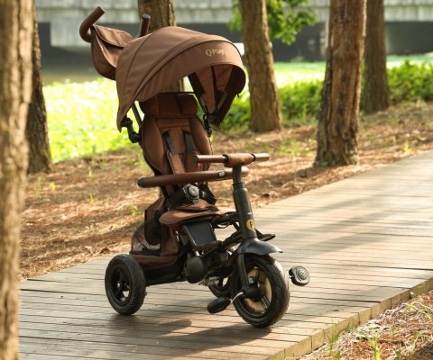 Qplay Rowerek Trójkołowy Rito Deluxe Rubber Brown Qplay Rowerek Trójkołowy Rito Deluxe Rubber Brown