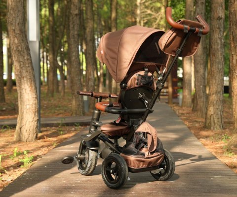 Qplay Rowerek Trójkołowy Rito Deluxe Rubber Brown Qplay Rowerek Trójkołowy Rito Deluxe Rubber Brown
