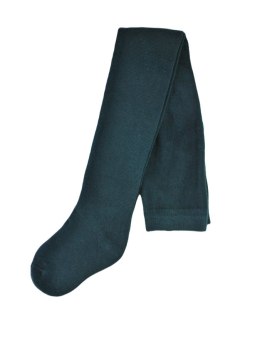 NOVITI RB001-G-04 Rajstopy bawełna gładkie butelkowa zieleń 116/122