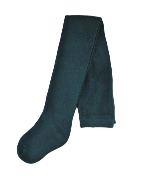 NOVITI RB001-G-04 Rajstopy bawełna gładkie butelkowa zieleń 116/122