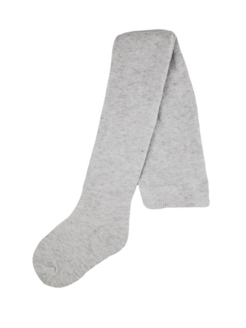 NOVITI RB001-G-06 Rajstopy bawełna gładkie jasnoszary melanż 104/110