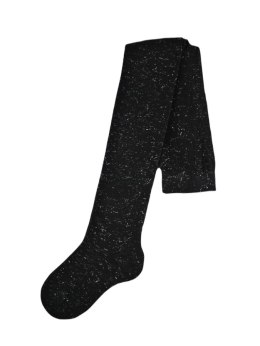 Rajstopy bawełna czarne srebrny lureks 92/98 NOVITI RB002-G-02