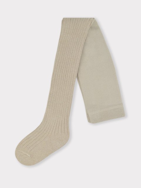 Rajstopy prążek beż z beżowym lureksem 92/98 NOVITI RB005-G-03