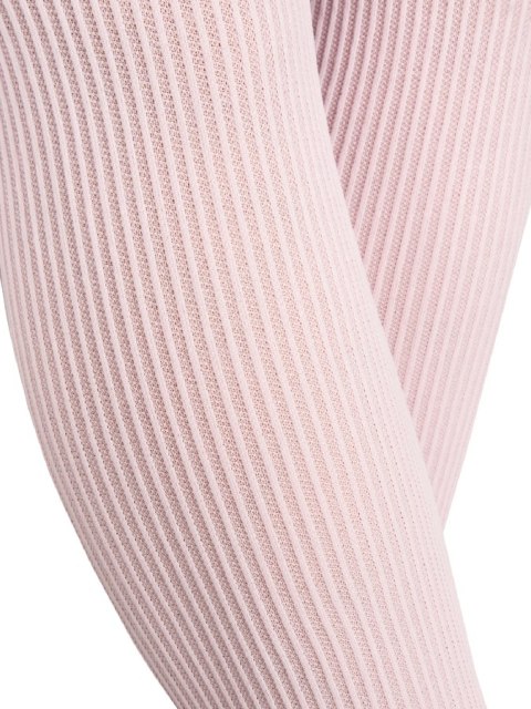 NOVITI RM009-G-02 Rajstopy micro 40 den pudrowy róż w prążki 140/146