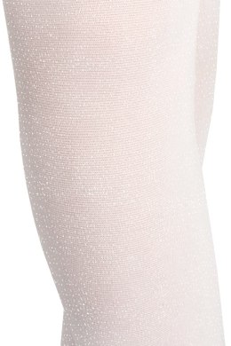 Rajstopy micro 40den białe z brokatem 104/110 NOVITI RM010-G-01
