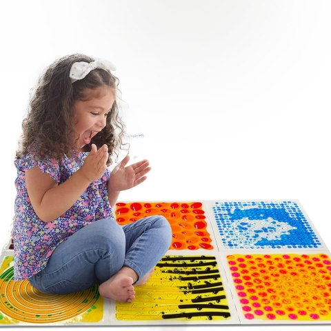 Ścieżka sensoryczna - sensoryczne płytki z cieczą fakturowe 4 sztTULLO 701.