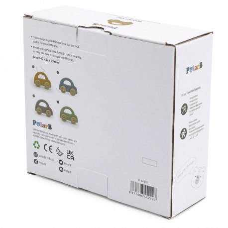 Drewniany samochodzik żółty VIGA 44222 PolarB