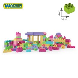 WADER 41280 Blocks - Klocki 132 elem. w pojemniku - Zestaw dla dziewczynek
