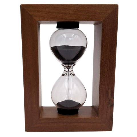 Klepsydra Piaskowa 3 Minuty w Drewnianej Ramie - Elegancka Dekoracja - M123