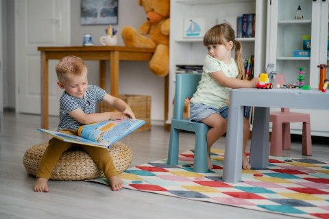 Komplet MULTIFUN 1+2 szary/różowy/turkusowy TEGGI TI-011-174