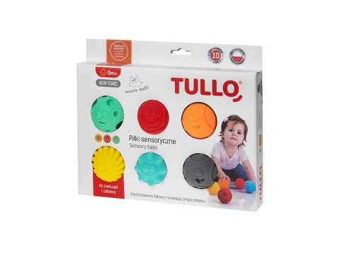 Piłki sensoryczne buźki 6 szt TULLO 462