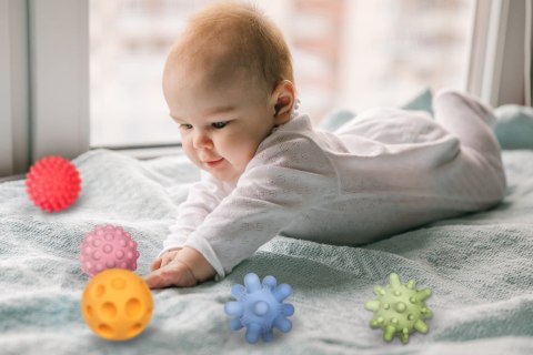 Piłeczki sensoryczne Sensorki 5 szt. bez dziurki pastelowe TULLO 496