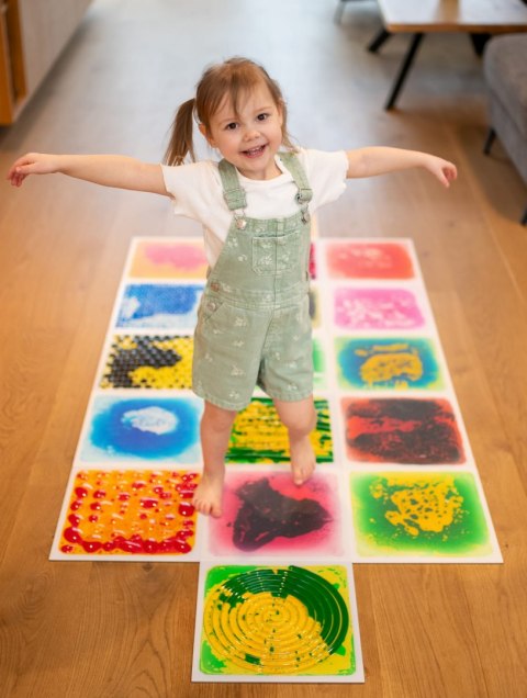 Ścieżka sensoryczna - sensoryczne płytki z cieczą 30 cm 4 szt.TULLO 703