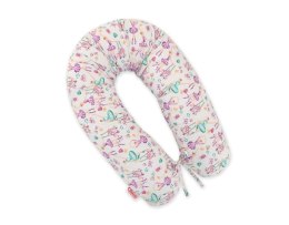 Bawełniana poszewka do poduszki ciążowej Longer - Baletnice fioletowe