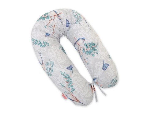 Bawełniana poszewka do poduszki ciążowej Longer - Blue birds