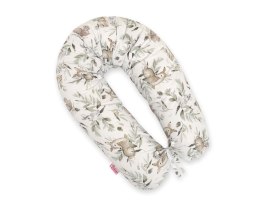 Bawełniana poszewka do poduszki ciążowej Longer - Woodland olive