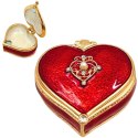 Ekskluzywne Szkatułka Pudełeczko na Biżuterię - Serce z Kryształkami - B0767-06RD