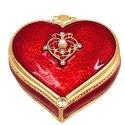 Ekskluzywne Szkatułka Pudełeczko na Biżuterię - Serce z Kryształkami - B0767-06RD