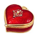 Ekskluzywne Szkatułka Pudełeczko na Biżuterię - Serce z Kryształkami - B0767-06RD