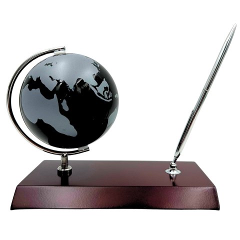 Elegancki Zestaw Dekoracyjny na Biurko Globus Stojak na Długopis - Prezent dla Szefa - WBK