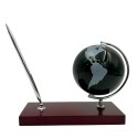 Elegancki Zestaw Dekoracyjny na Biurko Globus Stojak na Długopis - Prezent dla Szefa - WBK