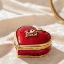 Ekskluzywne Szkatułka Pudełeczko na Biżuterię - Serce z Kryształkami - B0767-06RD