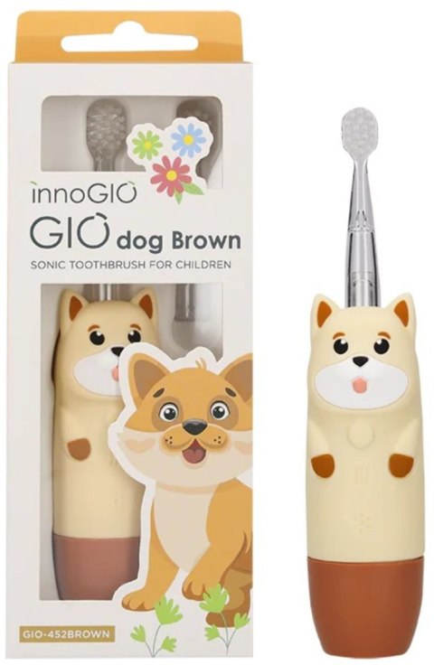 INNOGIO GIO-452BROWN Soniczna szczoteczka dla dzieci GIOdog brązowa