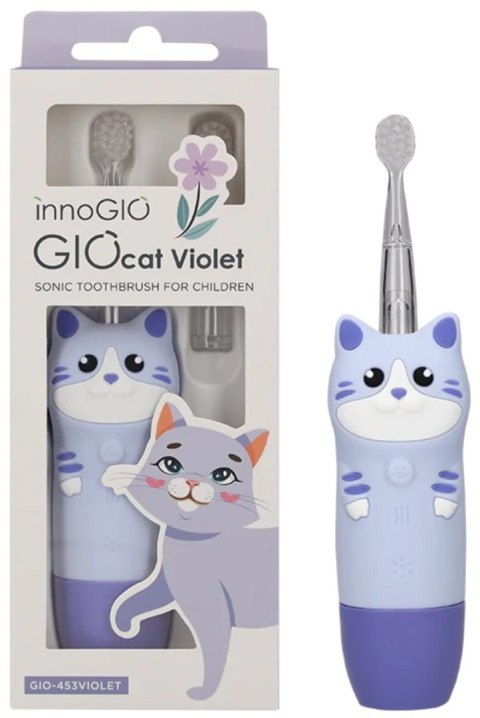INNOGIO GIO-453VIOLET Soniczna szczoteczka dla dzieci GIOcat fioletowa