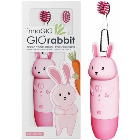 INNOGIO GIO-455PINK Soniczna szczoteczka dla dzieci GIOrabbit różowa