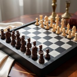 Szachy Drewniano-Metalowe 33x33cm - G334B