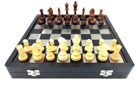 Szachy Drewniano-Metalowe 33x33cm - G334B