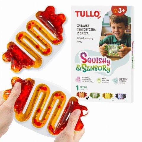 Zabawka sensoryczna z cieczą squishy pomarańcz.TULLO 706