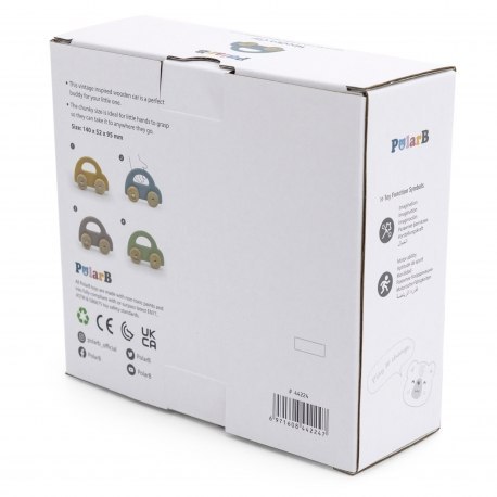 Drewniany samochodzik niebieski VIGA 44224 PolarB