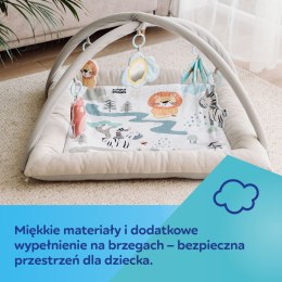 CANPOL 81/101 Pluszowa mata eukacyjna z pałąkami dla dzieci 0m+ SAFARI