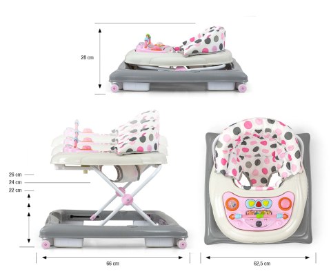 MILLY MALLY 4888 Chodzik dla dziecka Patrol Pastel Dots