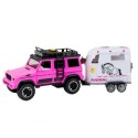 Samochód terenowy różowy z przyczepącWOOPIE 57260
