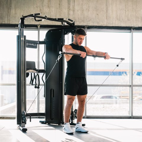 ARES PRO BRAMA DO ĆWICZEŃ Z WYCIĄGIEM I STOSEM COMMERCIAL HMS