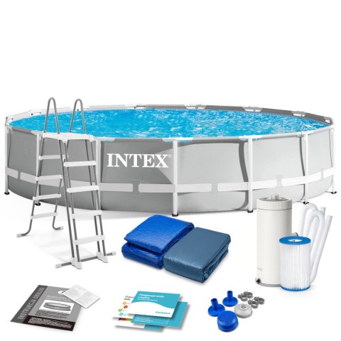 Basen ogrodowy stelażowy 457 x 107 cm zestaw 12w1 INTEX 26724