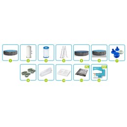 Basen ogrodowy stelażowy 457 x 122 cm zestaw 12w1 INTEX 26742
