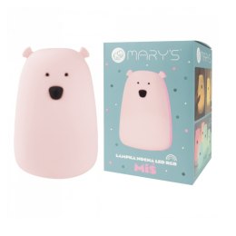 Lampka LED Miś duży różowy RGB+WW+RC z pilotem MARY'S MW20787