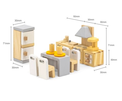 Viga 44038 PolarB Zestaw mebelków kuchennch z jadalnią