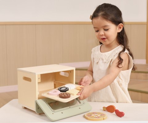 Viga 44260 PolarB Drewniana kuchenka - piekarnik i zestaw ciastek