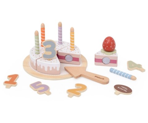 Viga 44286 PolarB Drewniany tort urodzinowy do zabawy