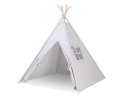 Namiot Tipi dla dzieci + zawieszki pióra - szary